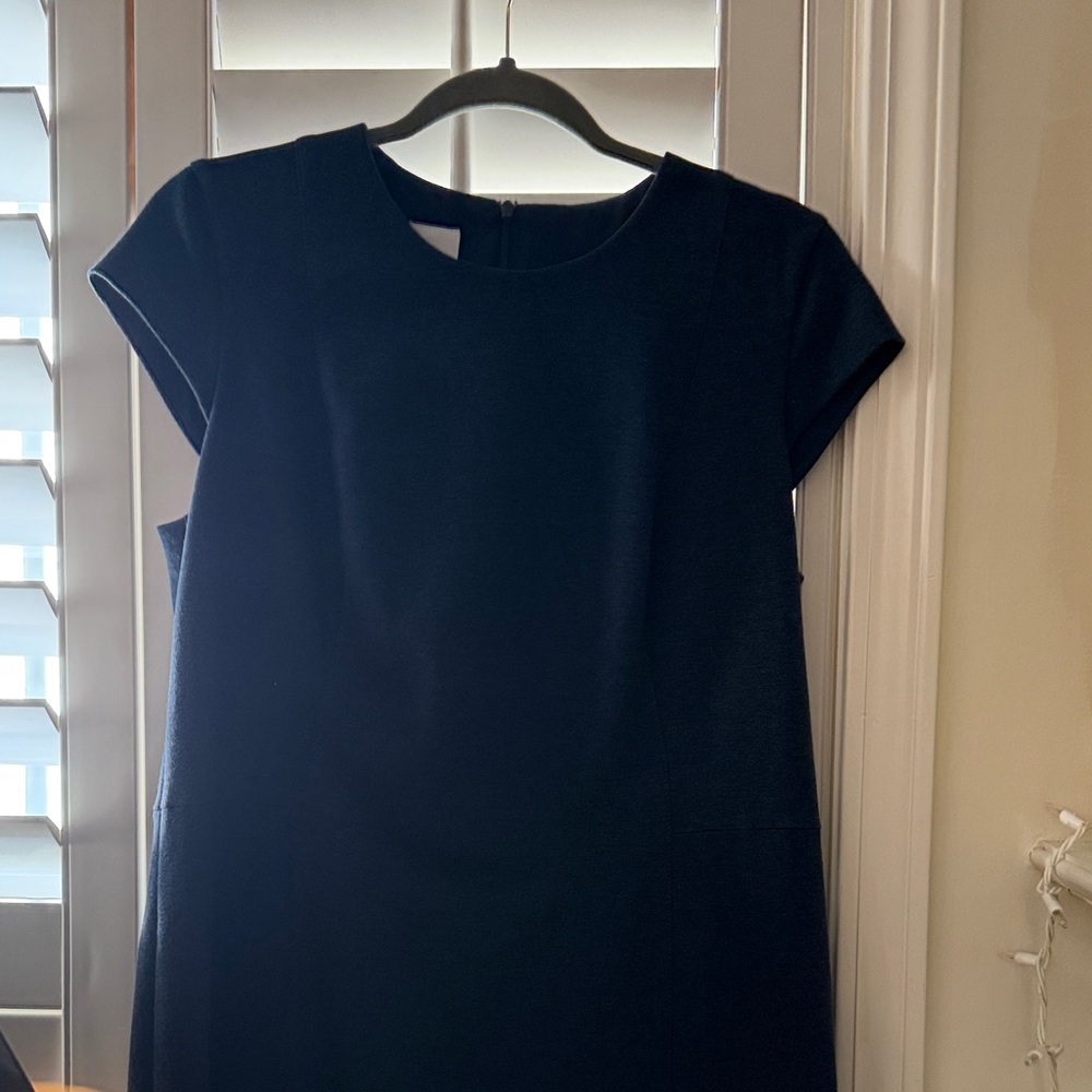 Blue Ruffle Hem Dress by AKRIS Punto - Picture 3 of 10